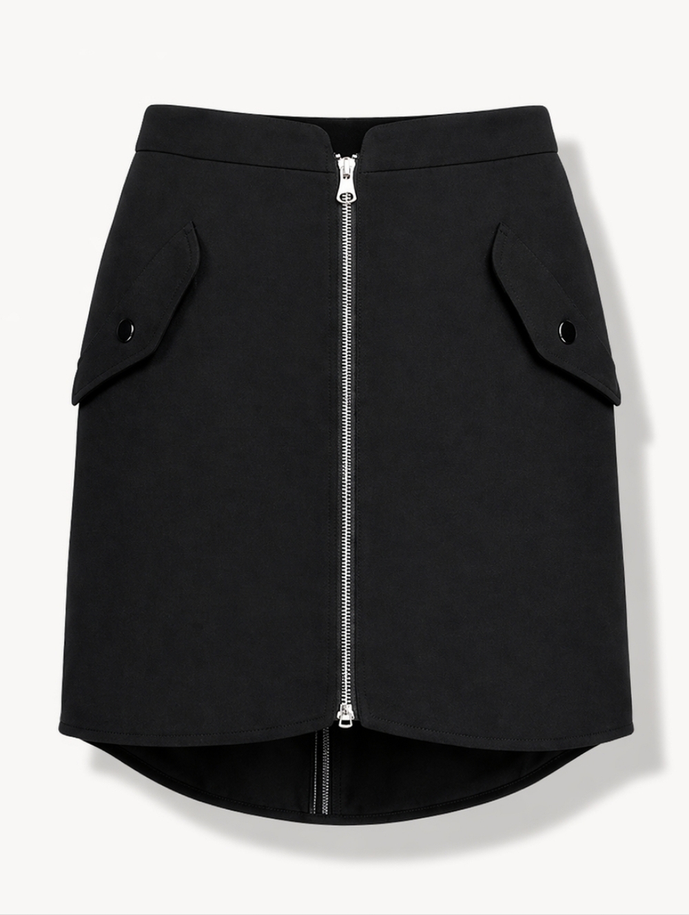 Rag & Bone Maverick Mini Skirt Black Size 4 Exposed Zip Streetwear Edgy